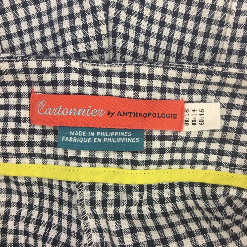 ❤️ Anthropologie Gingham Pants - Picture 3 of 11